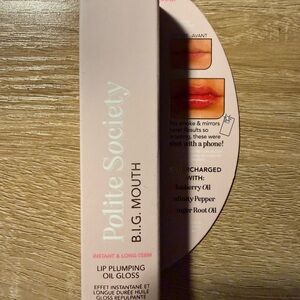 Polite Society B.I.G. Mouth Lip Plumping Oil Gloss - Pink